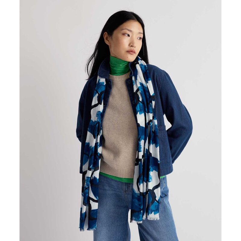 Seasalt Cornwall May Garland Scarf - Paint Canvas Sail image number 1